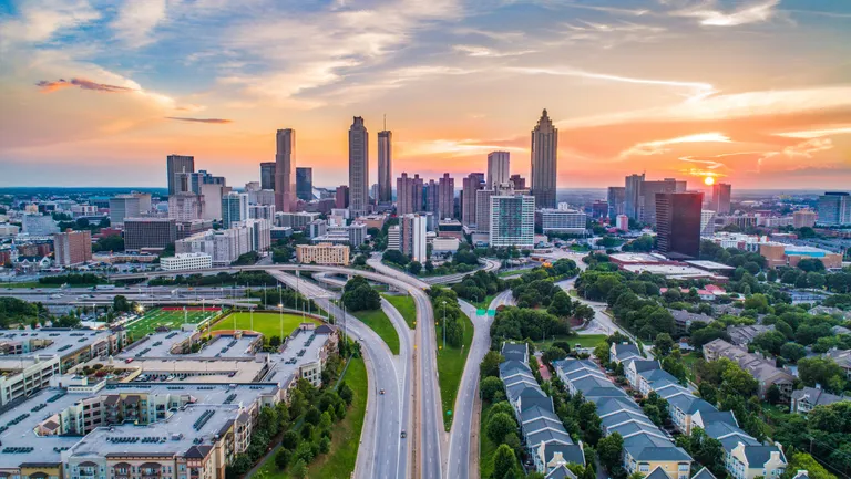 Atlanta skyline sunrise photo